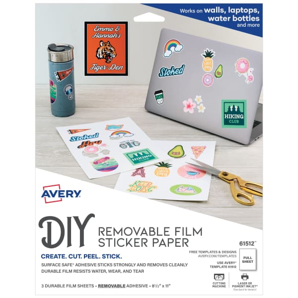 Avery DIY Sticker Paper, Removable